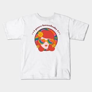 Groovy Homeschooler, Colorful Vintage Retro Style Kids T-Shirt